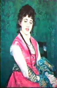 Retrato De Aline Mason by Rogelio De Egusquiza Barrena