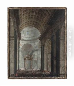 The Interior Of St. Peter's, Rome by Wilhelm Schubert van Ehrenberg