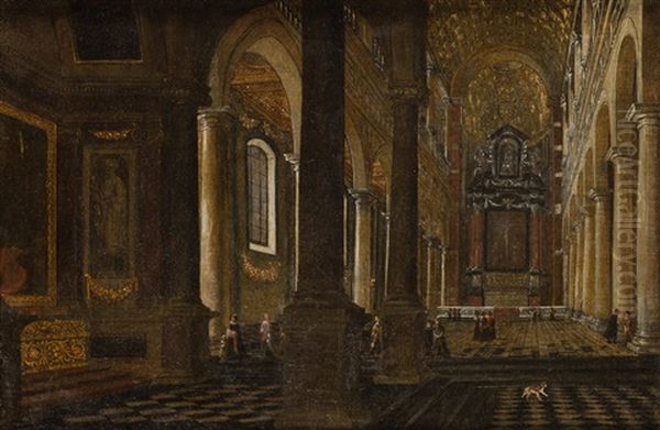 Interior De Iglesia Con Figuras - view 1