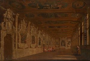 Perspectives Dans Une Eglise Italienne by Wilhelm Schubert van Ehrenberg