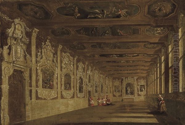 Interieur Anime D'une Eglise Baroque En Italie - view 1