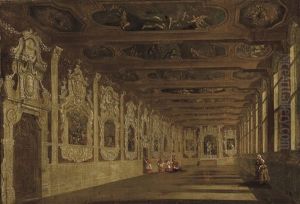 Interieur Anime D'une Eglise Baroque En Italie by Wilhelm Schubert van Ehrenberg