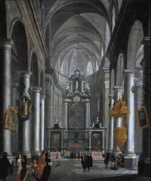 Kircheninneres Mit Figuren - view 1