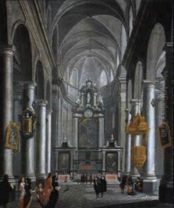 Kircheninneres Mit Figuren by Wilhelm Schubert van Ehrenberg