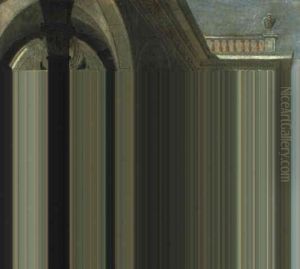 Drei Damen Auf Der Terrasse Eines Renaissancepalastes by Wilhelm Schubert van Ehrenberg