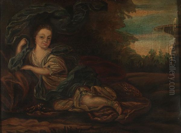 Prinzessin Hedwig Sophia Von Schweden Im Alter Von Drei Jahren In Einer Parklandschaft - view 1