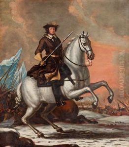 King Charles Xi (1655-1697) At The Battle Of Lund 1676 King Charles Xi (1655-1697) At The Battle Of Lund 1676