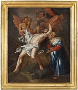 Job Hemsoks Av Satan Och Hans Demoner; Hans Hustru Formanande Honom