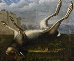 Dod Hare I Klassicerande Landskap by David Klocker Von Ehrenstrahl