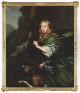 Diana Med Jakthund I Landskap Diana Med Jakthund I Landskap