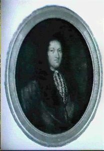 Portratt Av Greven Och Riksradet Johan Gabriel Stenbock     Kladd I Brun Mantel Samt Spetsjabot, Brostbild by David Klocker Von Ehrenstrahl