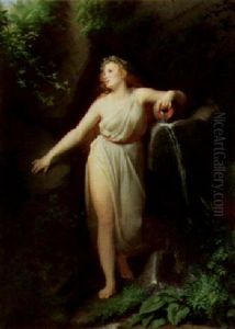 Nude Bathing by Carl Ludwig Adolf Ehrhardt