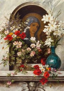 Madonna Mit Blumen by Louise Ehrler