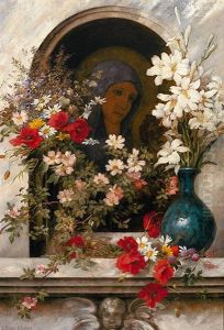 Madonna In Blumen by Louise Ehrler