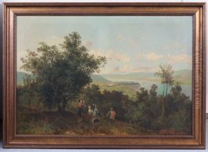 Weiter Blick Auf Die Klosteranlage Des Stiftes Melk In Der Wachau by Theodore von Ehrmanns