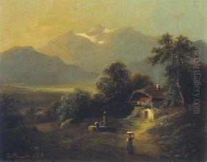 Blick Auf Den Hohen Goll (?) by Theodore von Ehrmanns