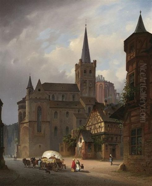 Partie In Bacharach Mit Der Peterskirche Und Der Ruine Der Wernerkapelle - view 1