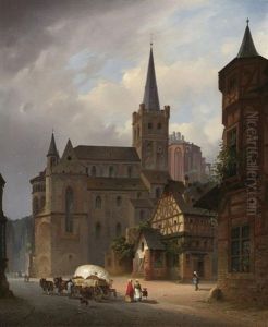 Partie In Bacharach Mit Der Peterskirche Und Der Ruine Der Wernerkapelle