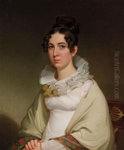 Mr. And Mrs. Longenecker (pair Of Portraits) by Jacob Eichholtz