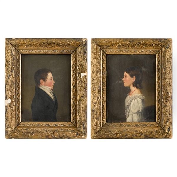 Pair Of Portraits: A Brother And His Sister - view 1