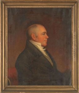 Portrait Of Benjamin Schaum (+ Portrait Of Maria Schaum, Pair) by Jacob Eichholtz