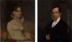 Portrait Of Frederick Agustus Hall Muhlenberg (+ Portrait Of Wife, Elizabeth; Pair) by Jacob Eichholtz