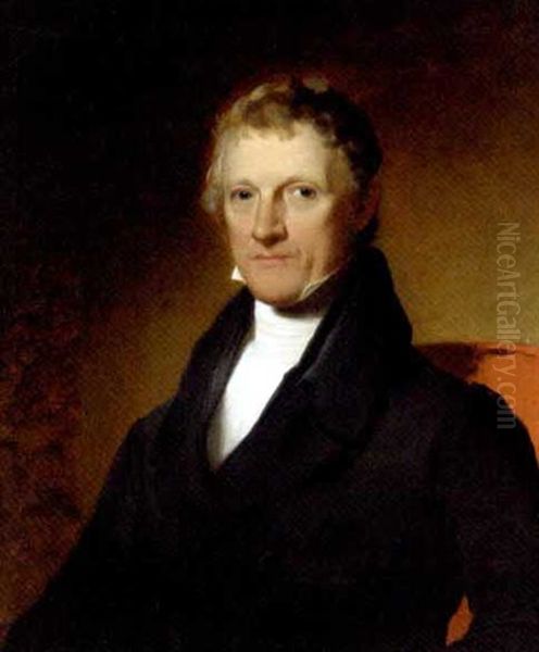 A Portrait Of A Gentleman In A Black Coat - view 1