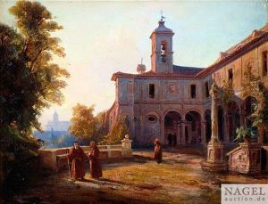 Sonnenbeschienener Klosterhof Sonnenbeschienener Klosterhof