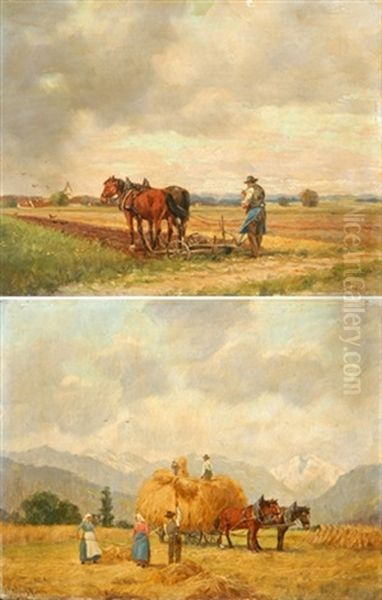 Roggenernte (+ Herbstarbeit; Pair) - view 1