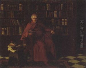Cardinal In His Study