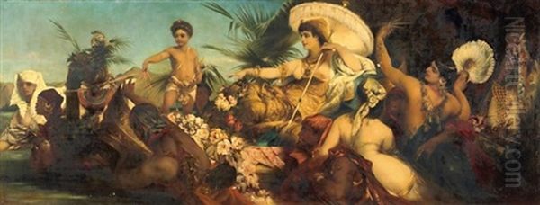 Die Nilfahrt Der Kleopatra (copy After Hans Makart) - view 1