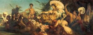 Die Nilfahrt Der Kleopatra (copy After Hans Makart) by Ernst-Ferdinand Eichler