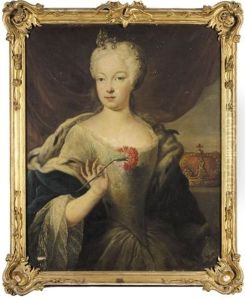 Portrait Of Queen Elisabeth Christine Of Prussia, Wife Of Friedrich Ii by Johann Conrad Eichler
