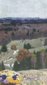 Landschaft Mit Blumenwiese by Reinhold Max Eichler