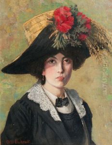 Portrait Einer Eleganten Dame