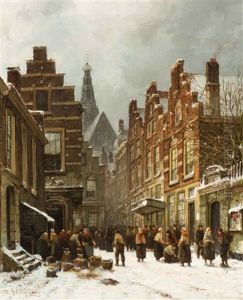 Market Day, Haarlem by Willem Hendrick Eickelberg