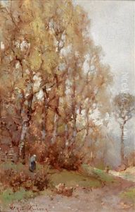 Fruhsommerliche Landschaft Mit Holzleserinnen by Willem Hendrick Eickelberg