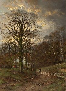 Goose Herder By The Farm by Willem Hendrick Eickelberg