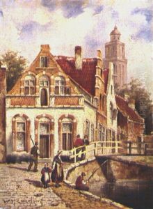 Niederlandische Dorfszene by Willem Hendrick Eickelberg