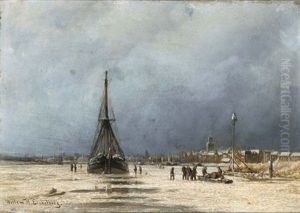 A Winter Day On The Maas Near Rotterdam