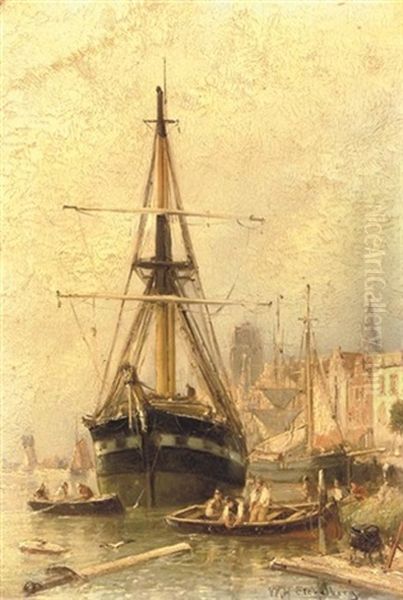 A Busy Day In The Harbour Of Dordrecht - view 1