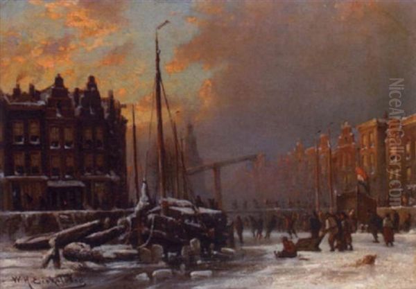 A Winter Scene In Amsterdam - view 1