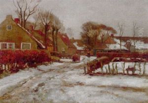 A Village In Winter by Willem Hendrick Eickelberg