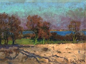 Autumn Landscape At The Baltic Sea by Elisabeth Von Eicken