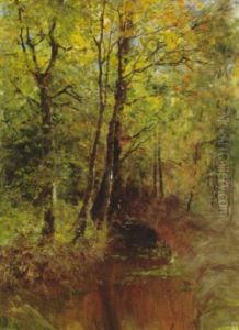 Waldgraben (sonniges Waldstuck Mit Bach) by Elisabeth Von Eicken