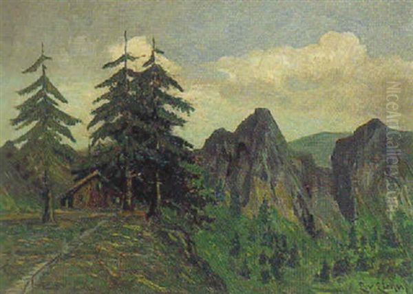 Almhutte Im Gebirge - view 1