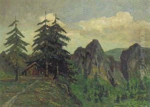 Almhutte Im Gebirge