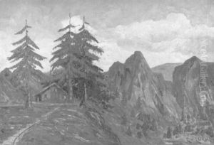 Berghutte Im Hochgebirge by Elisabeth Von Eicken
