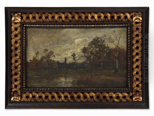 River Landscape In Autumn - view 1