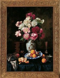 Grosses Blumen- Und Fruchtestilleben Grosses Blumen- Und Fruchtestilleben